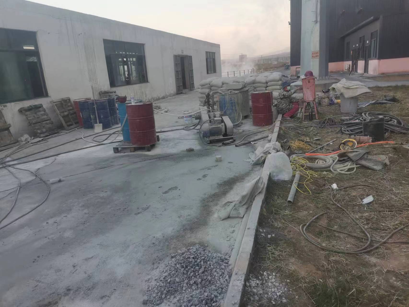 新华厂房地基沉降注浆